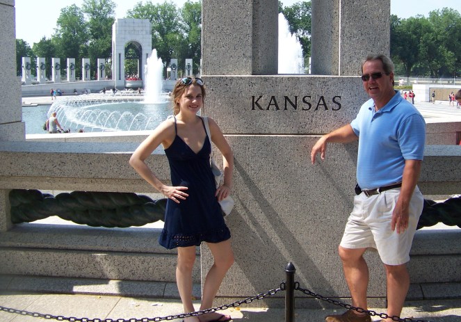My dad and I in D.C. proud to be from Kansas! Thought you all would enjoy this travel-picture. D.C. is a great place to visit. 