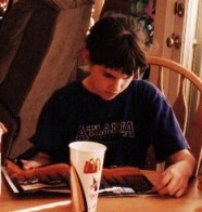 And, of course, there are pictures of me doing the exact same thing (in the same room too!) 