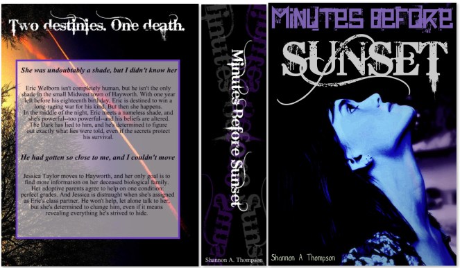 This is what the book jacket looks like. Back cover and all. 