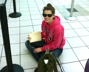 Oh! And never stop writing. Even if you're drenched in monsoon rain in the middle of an airport. 