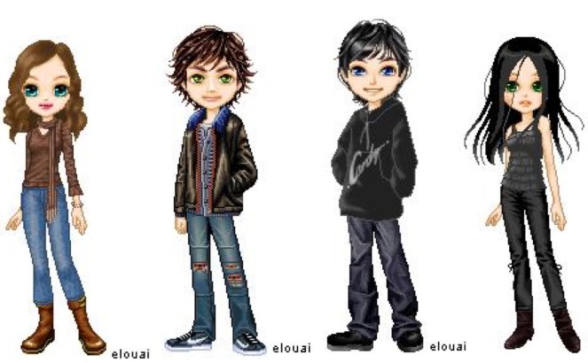 Protagonists from left to right: Jessica Taylor, Eric Welborn, Shoman, and the nameless shade. 