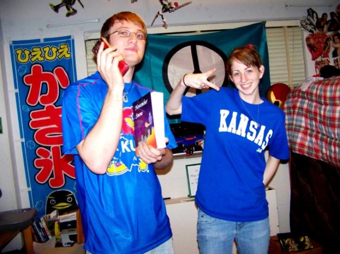 This picture means a lot to me. These are two great friends of mine that I met at the University of Kansas, William and Brooke Jones, and you might notice what William is holding: my first novel, November Snow. Support (and friendship) like this is priceless. 