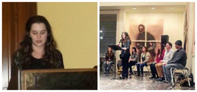 Two moments, two poetry readings, I overcame my fear. 