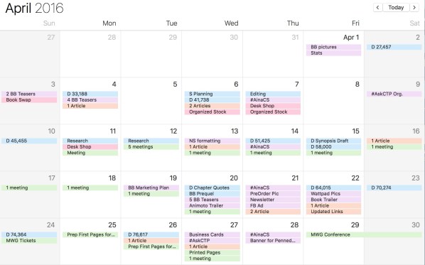 My Author Calendar